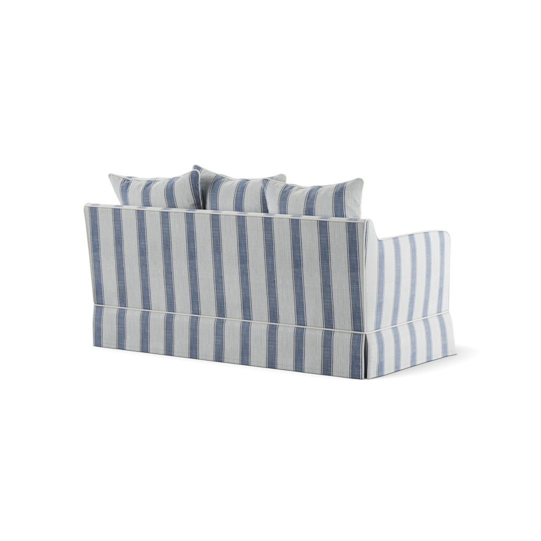 Noosa Hamptons 2 Seat Sofa Blue Sky Stripe