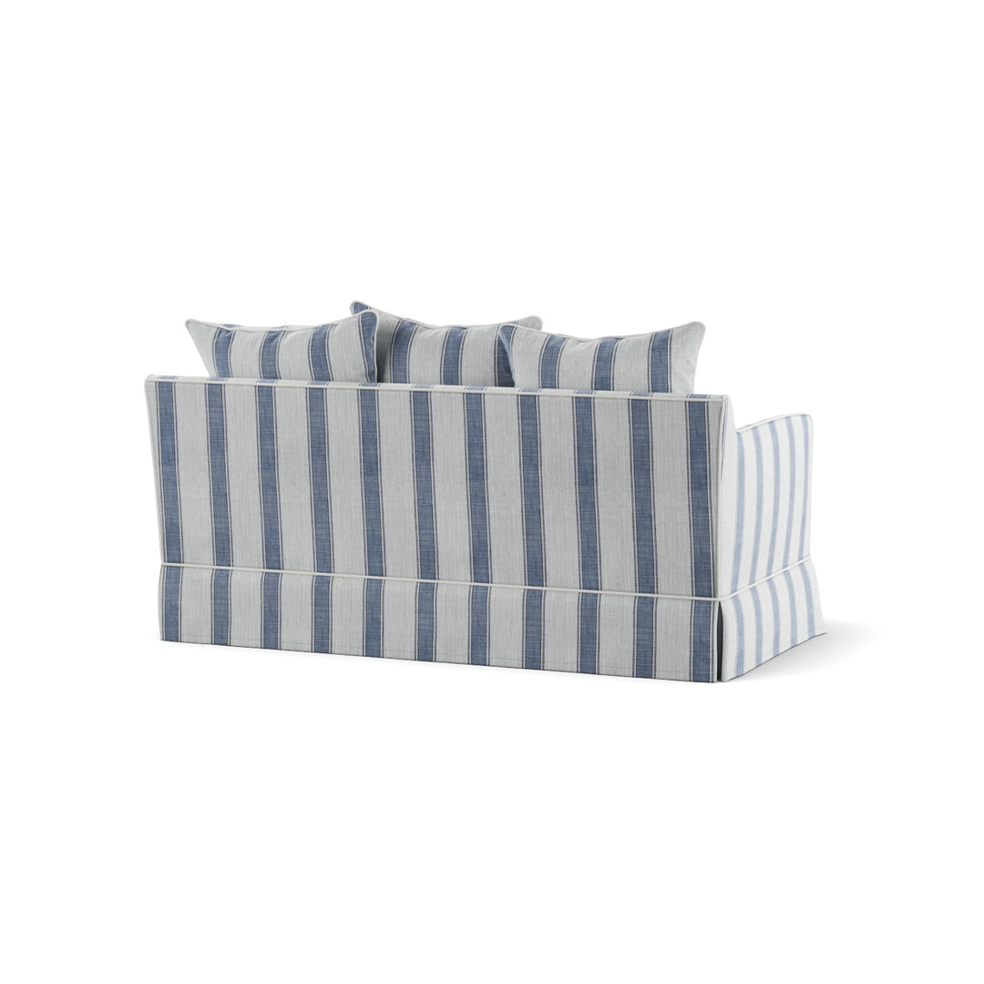 Noosa Hamptons 2 Seat Sofa Blue Sky Stripe