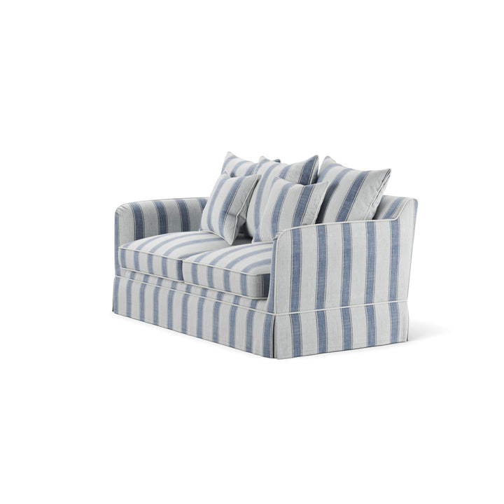 Noosa Hamptons 2 Seat Sofa Blue Sky Stripe