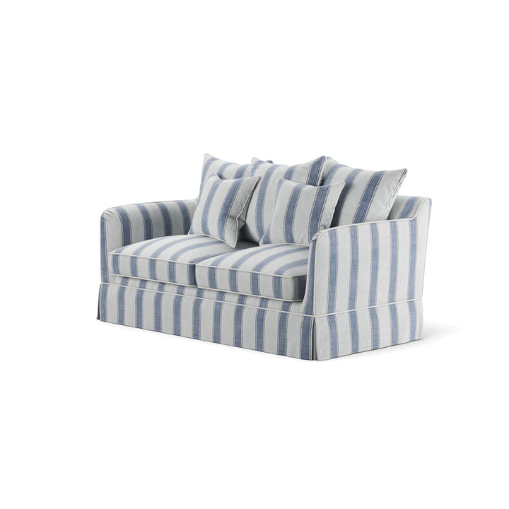 Noosa Hamptons 2 Seat Sofa Blue Sky Stripe