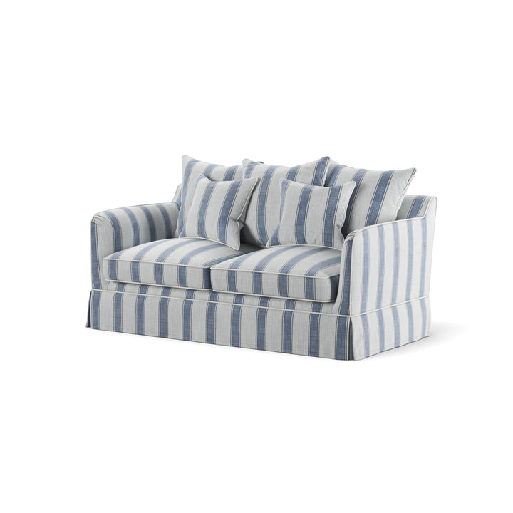 Noosa Hamptons 2 Seat Sofa Blue Sky Stripe