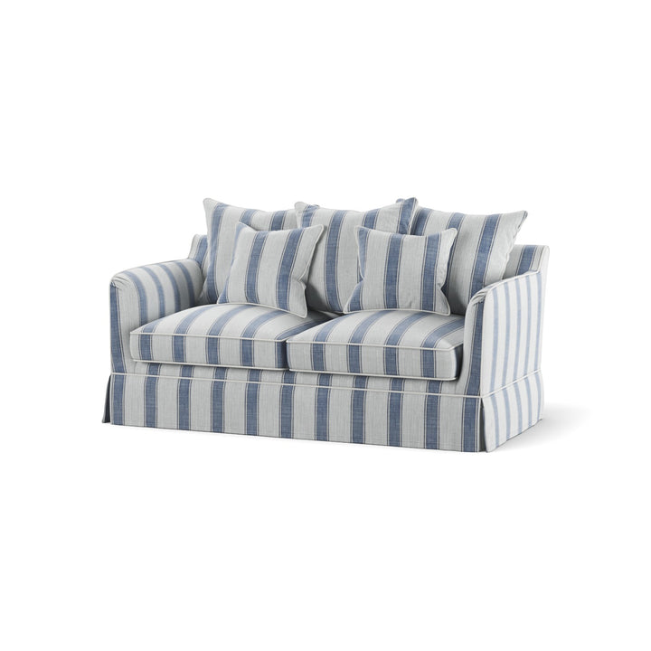 Noosa Hamptons 2 Seat Sofa Blue Sky Stripe