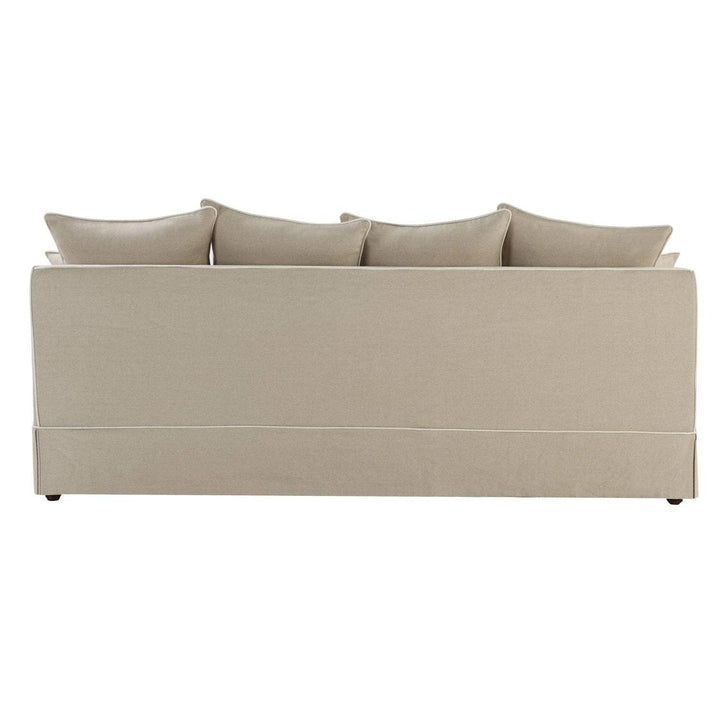 Noosa Hamptons 3 Seat Sofa Natural W/White Piping
