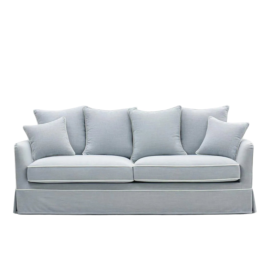 Noosa Hamptons 3 Seat Queen Sofa Bed Beach W/White Piping