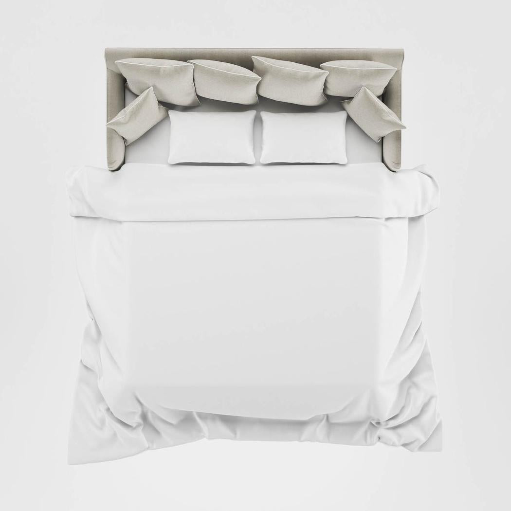 Noosa Hamptons 3 Seat Queen Sofa Bed Natural W/White Piping