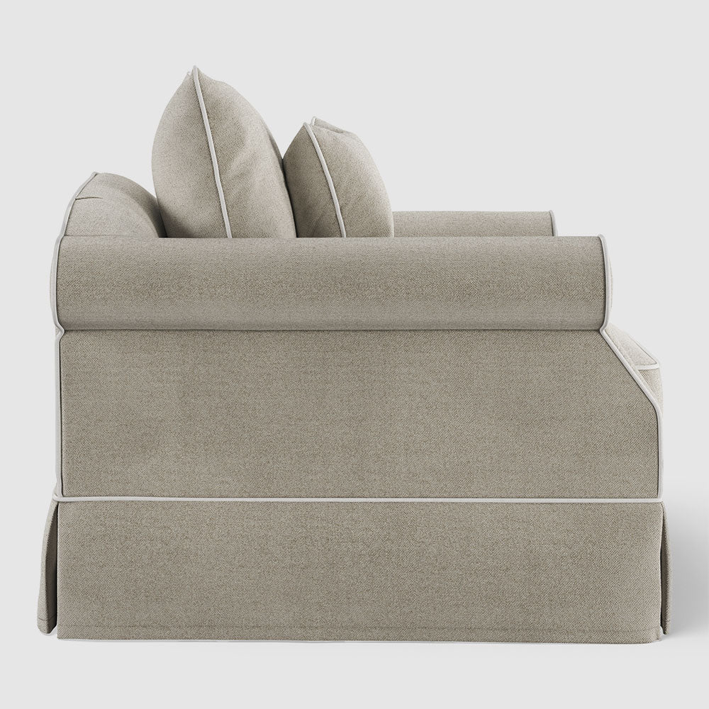 Avalon Hamptons Armchair Natural W/White Piping