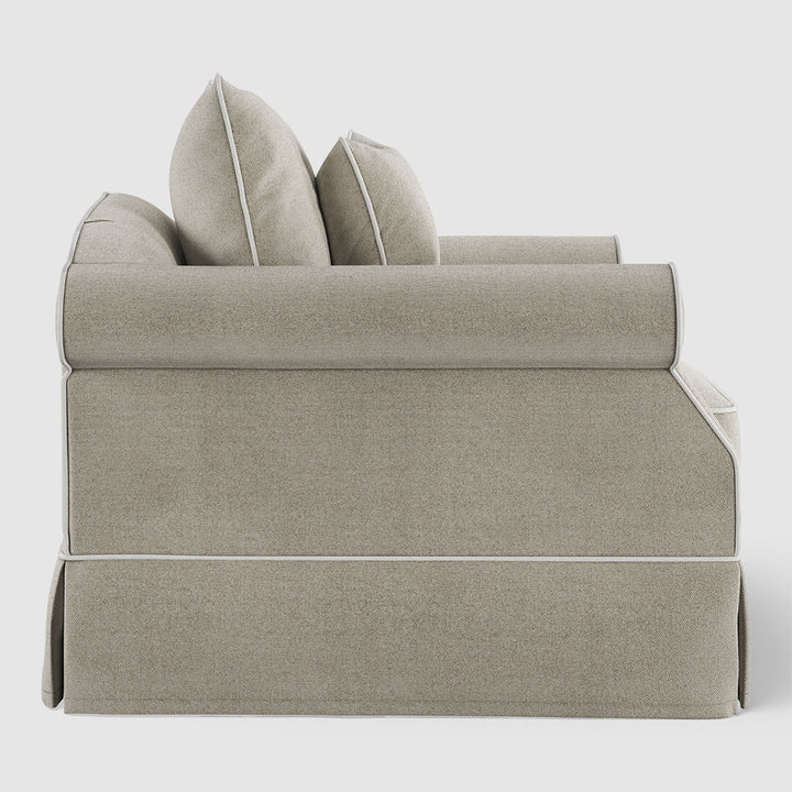 Avalon Hamptons Armchair Natural W/White Piping