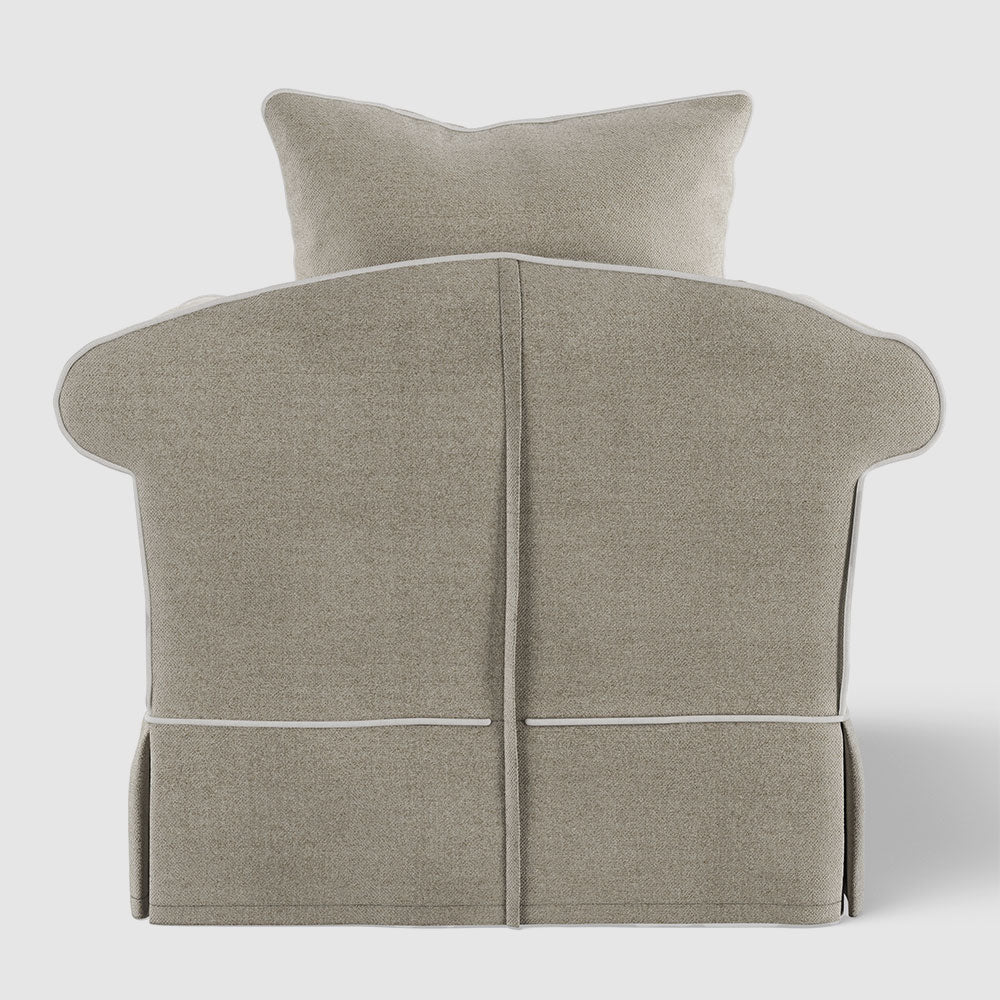 Avalon Hamptons Armchair Natural W/White Piping