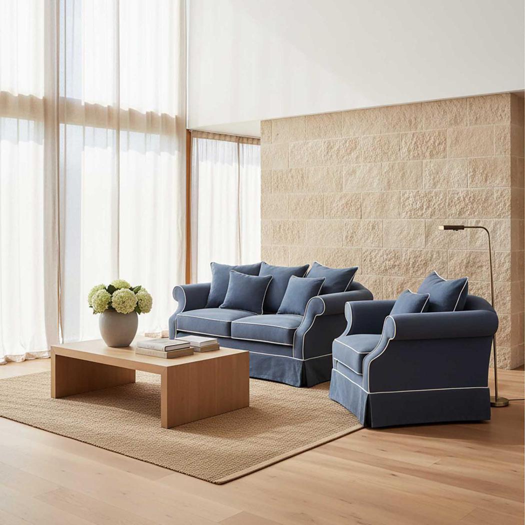 Avalon Hamptons 2 Seat Sofa Navy