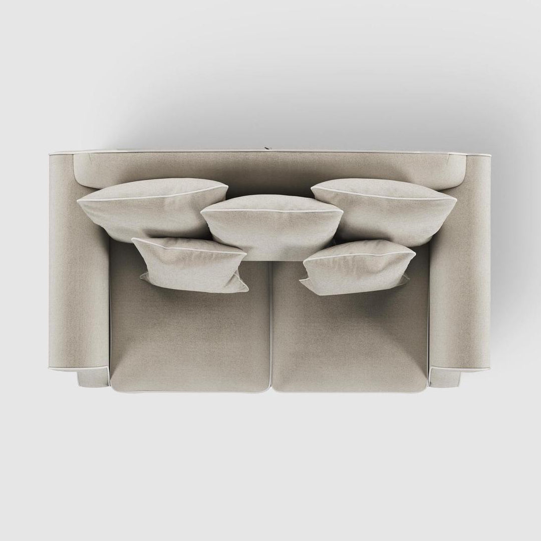 Avalon Hamptons 2 Seat Sofa Natural W/White Piping