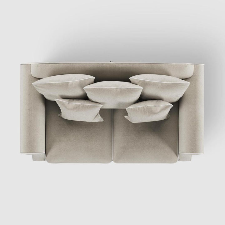 Avalon Hamptons 2 Seat Sofa Natural W/White Piping