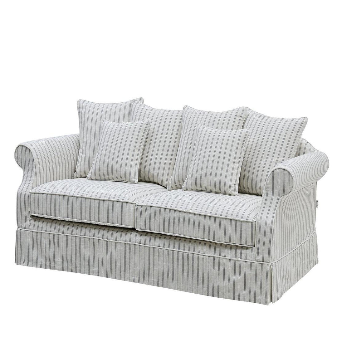 Avalon Hamptons 3 Seat Sofa Stone Stripe