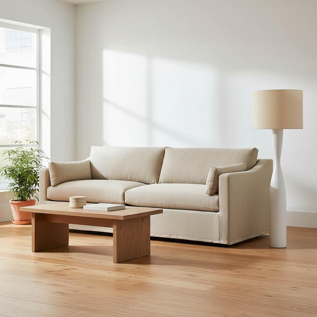 Clovelly Hamptons 3 Seat Sofa Natural