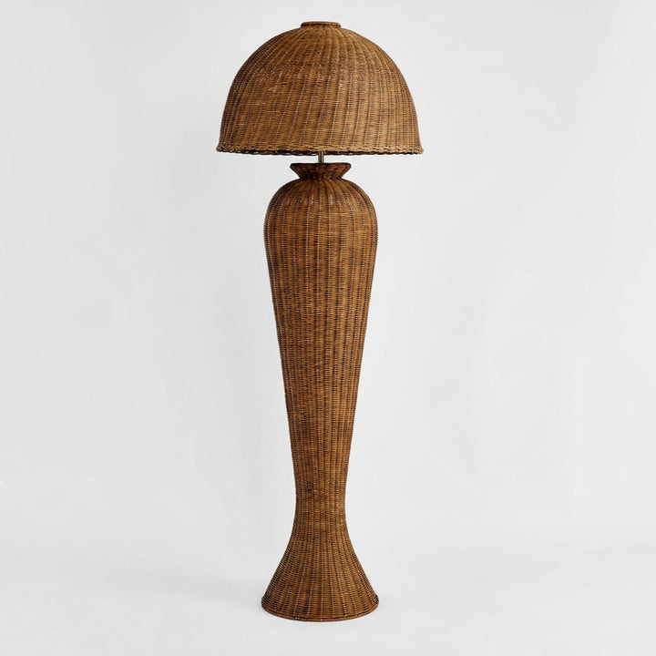 Urn Rattan Floor Lamp