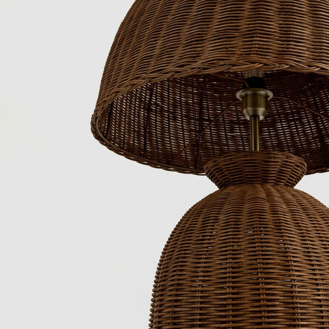 Urn Rattan Floor Lamp