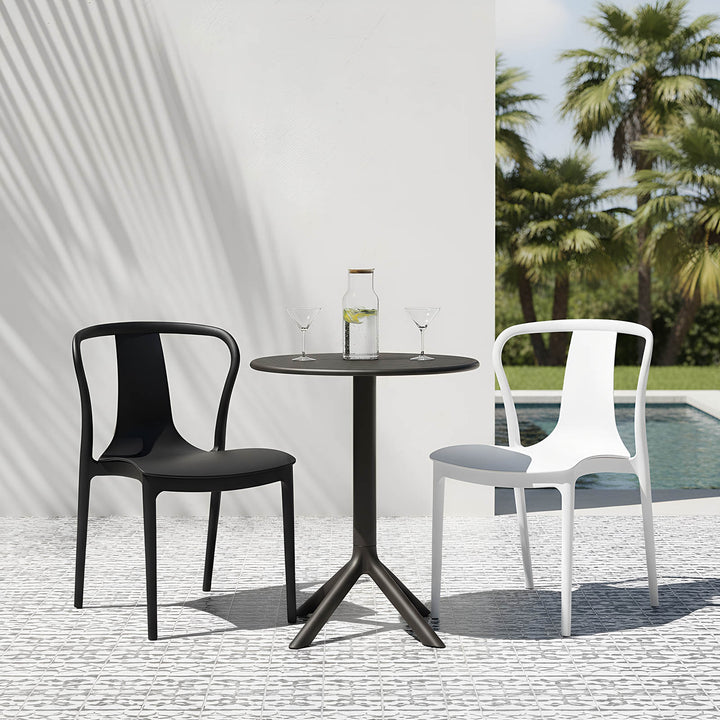 Ellee Café Bistro Table All Weather outdoor Black 60cm