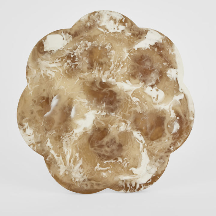 Halo Scallop Resin Chopping Board Latte
