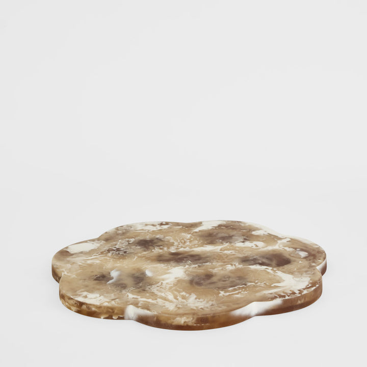 Halo Scallop Resin Chopping Board Latte
