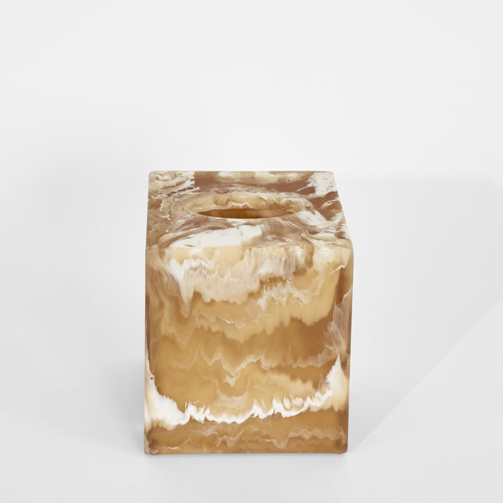 Halo Resin Tissue Box Latte