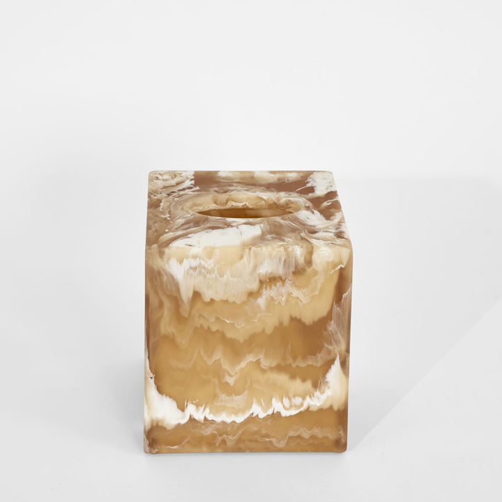 Halo Resin Tissue Box Latte