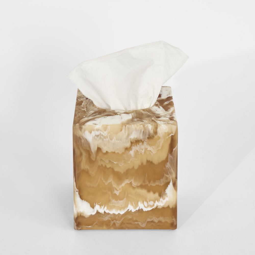 Halo Resin Tissue Box Latte