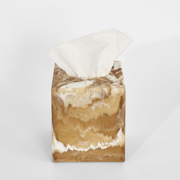 Halo Resin Tissue Box Latte