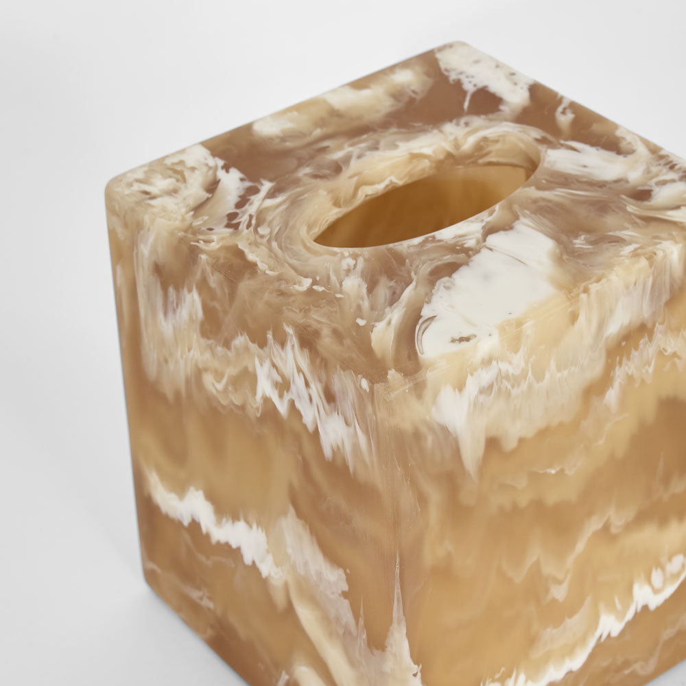 Halo Resin Tissue Box Latte