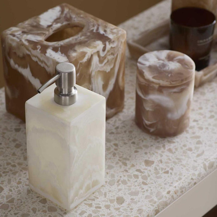 Halo Resin Tissue Box Latte