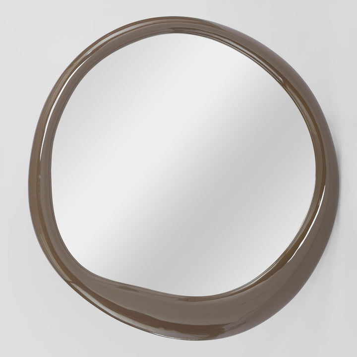 Sable Round Mirror 103cm High Gloss Chocolate