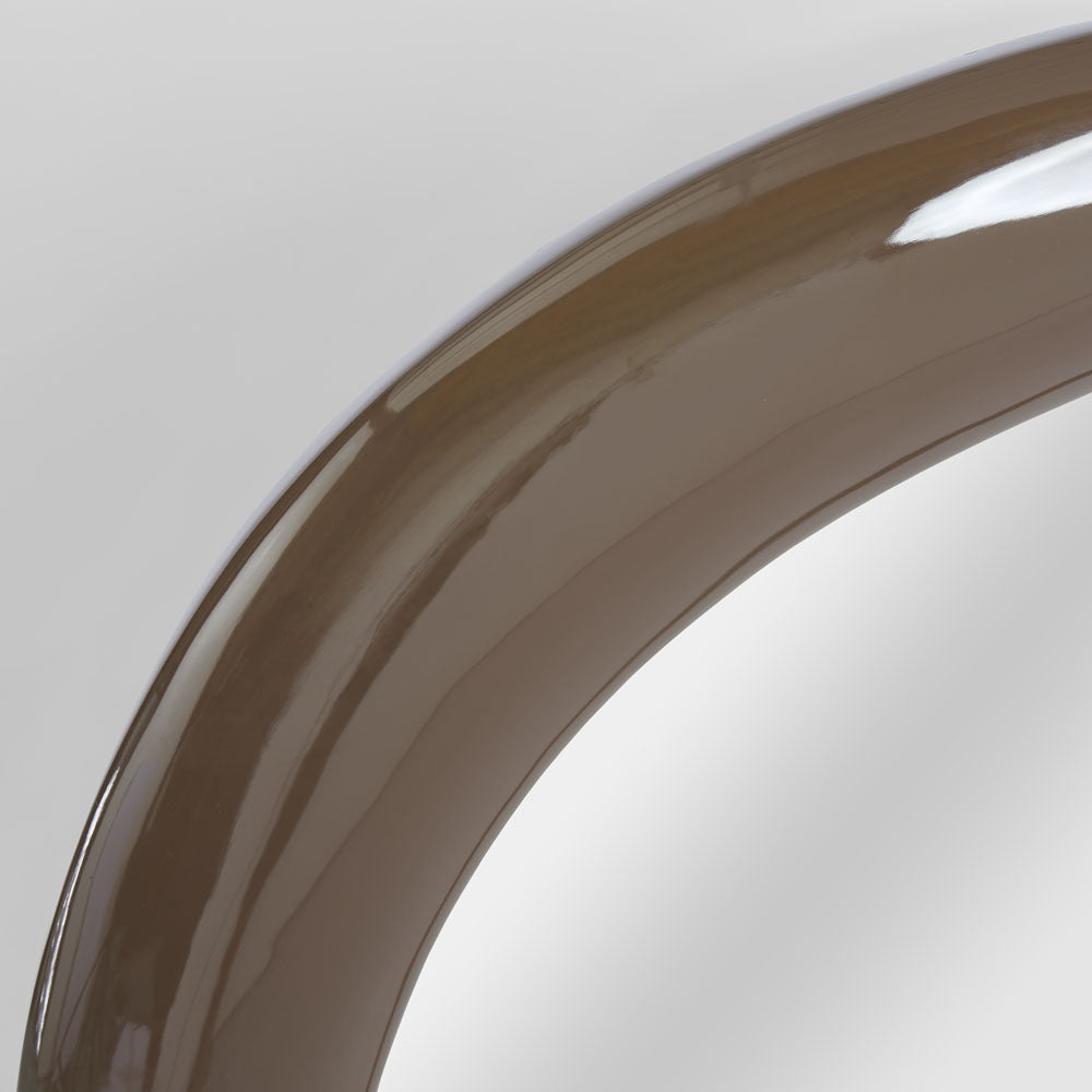 Sable Round Mirror 103cm High Gloss Chocolate