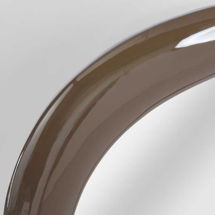 Sable Round Mirror 103cm High Gloss Chocolate