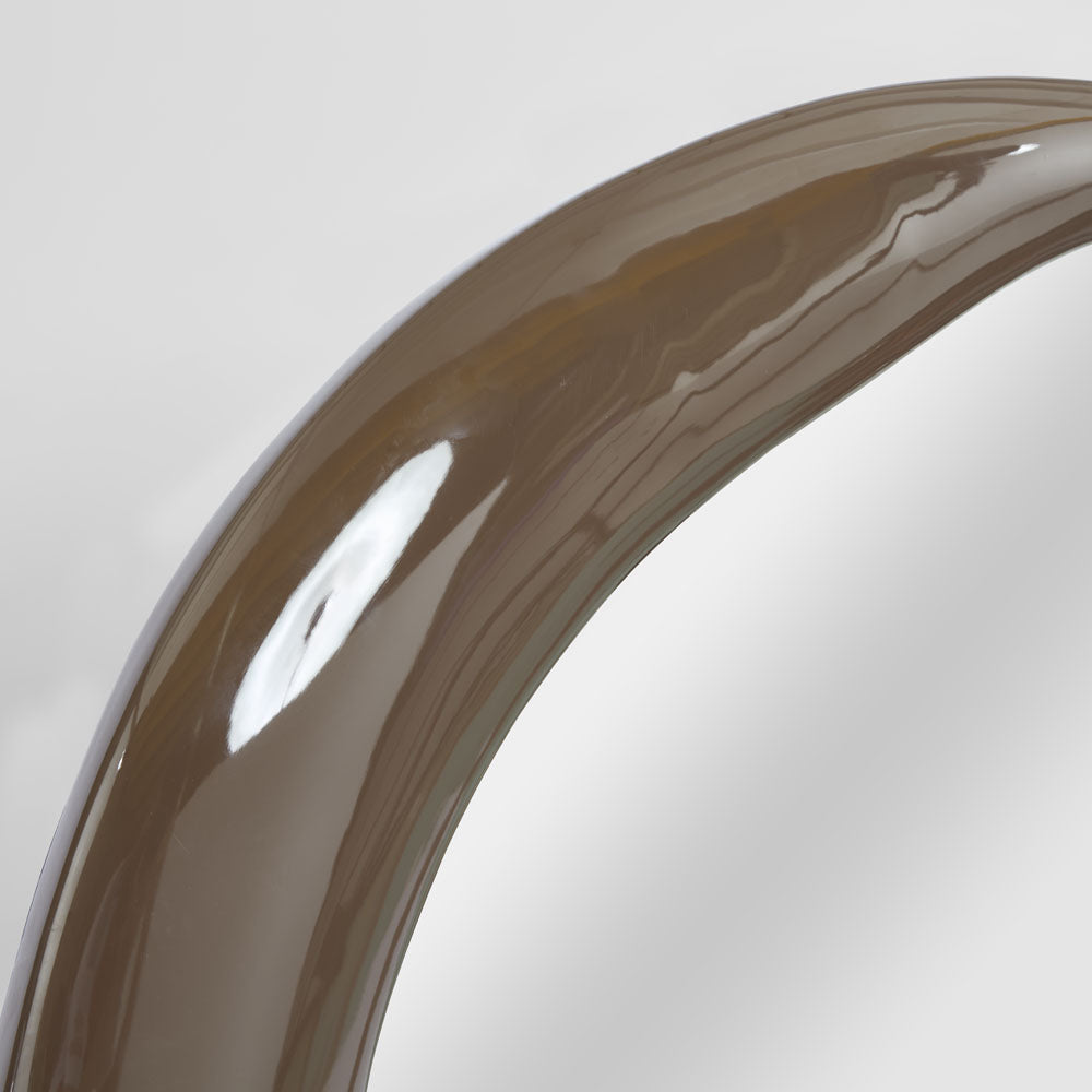 Sable Round Mirror 103cm High Gloss Chocolate