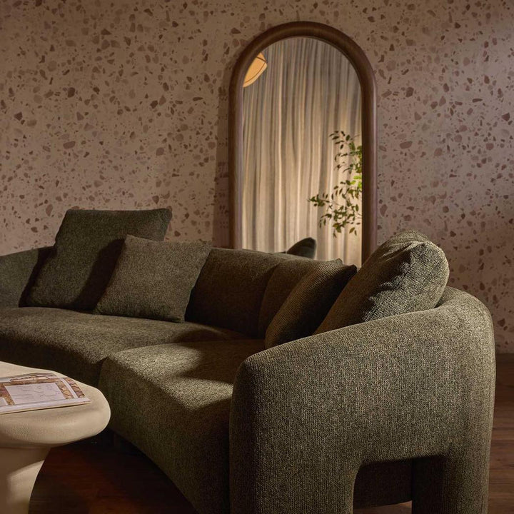 Mira Arched Mirror Light Walnut 180cm