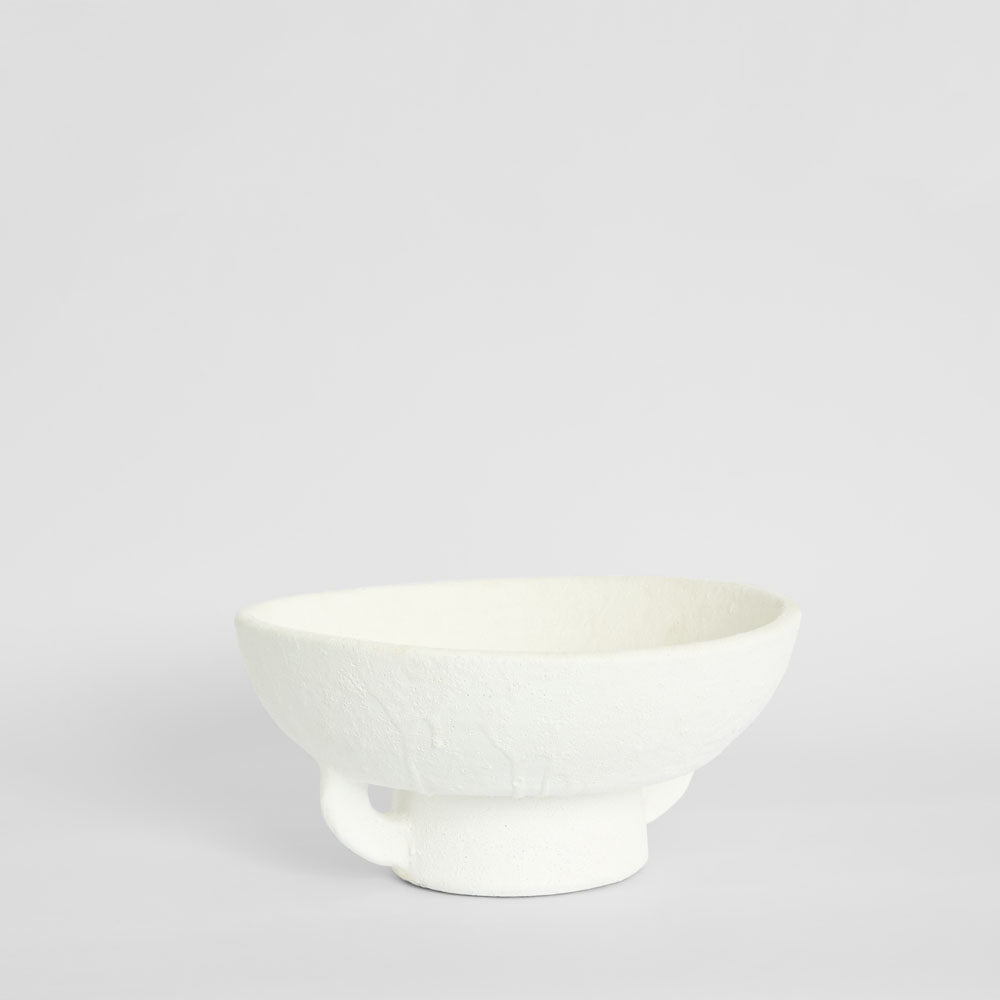 Ciel Footed Bowl Wide White