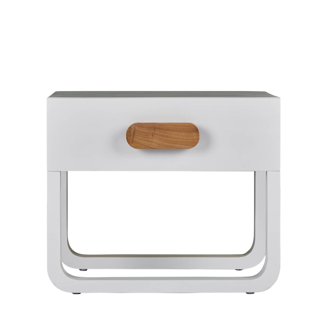 Norma Bedside Table White