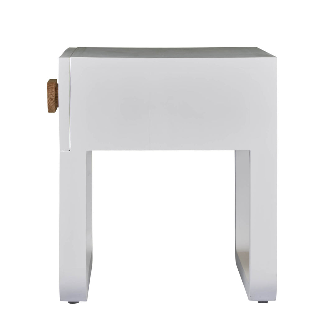 Norma Bedside Table White