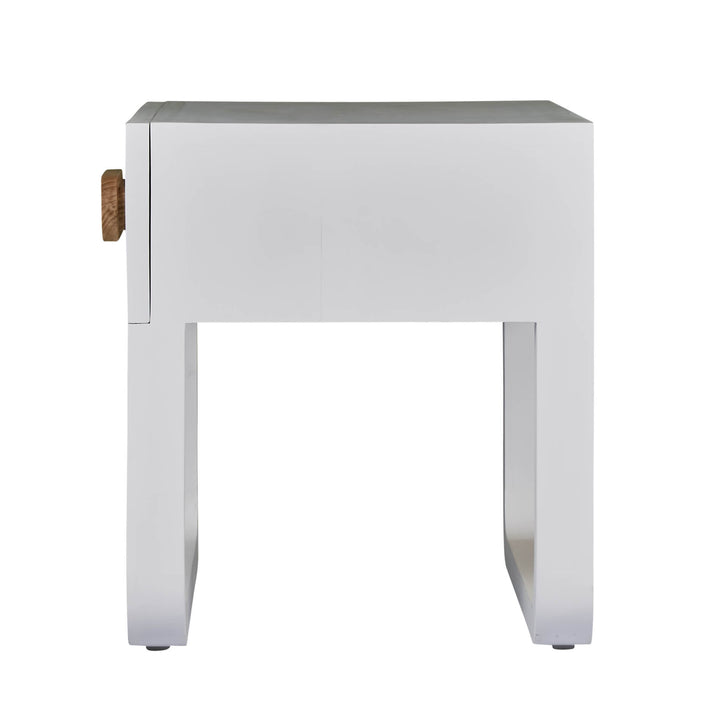 Norma Bedside Table White