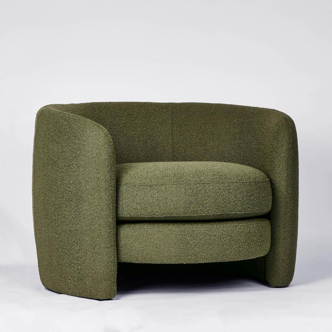 Cora Armchair Olive Boucle