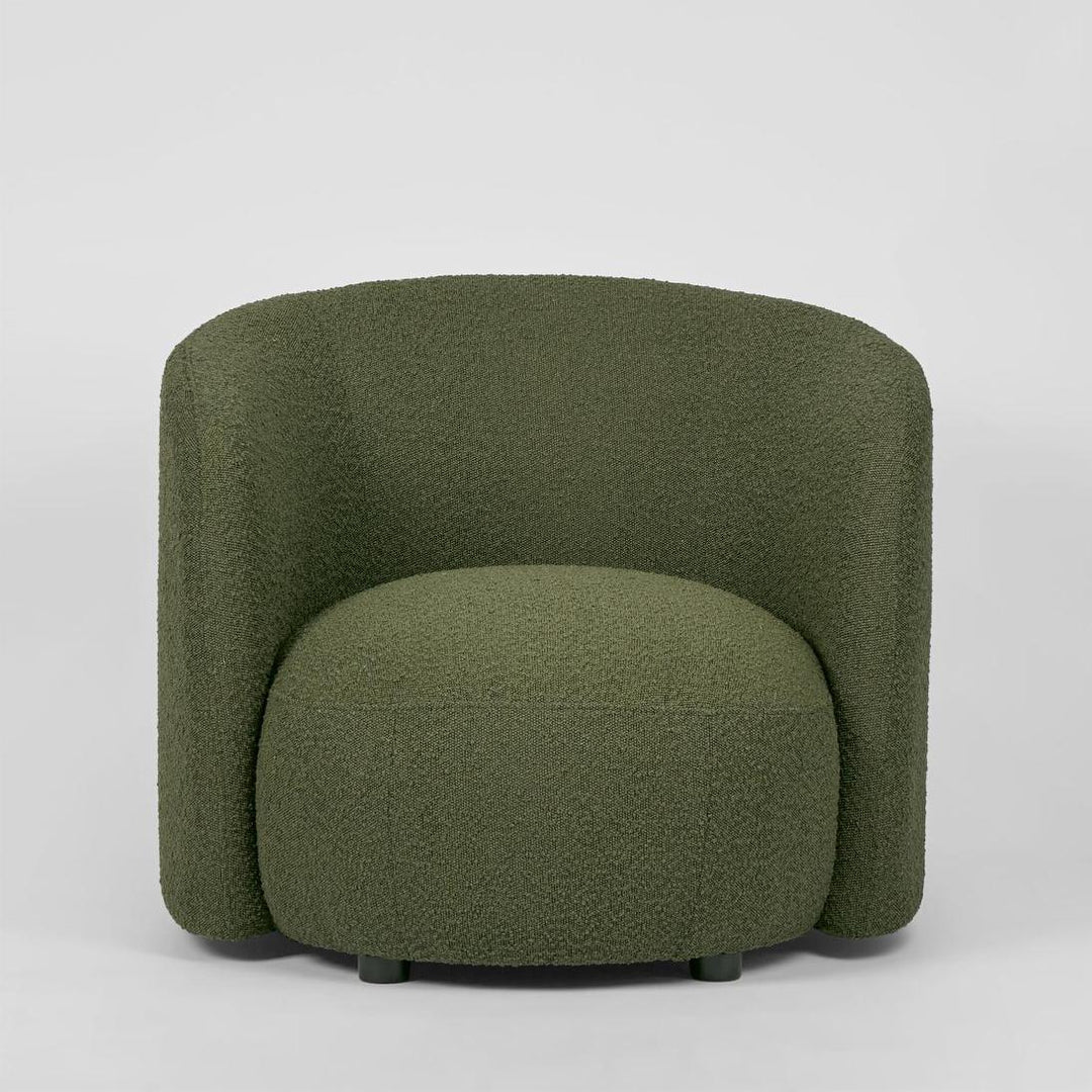 Plume ArmChair Olive Boucle