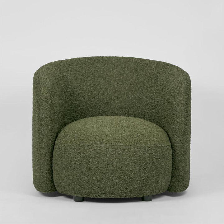 Plume ArmChair Olive Boucle