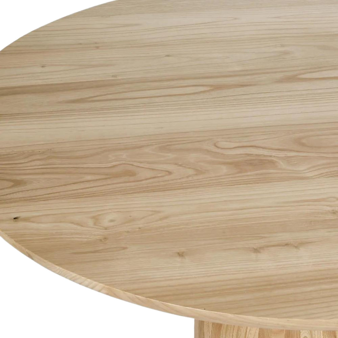 Olive Round Pedestal Dining Table Natural