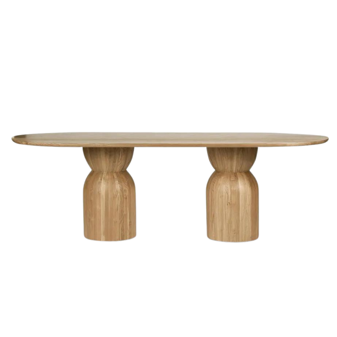 Olive Dining Table Top Oval  Natural