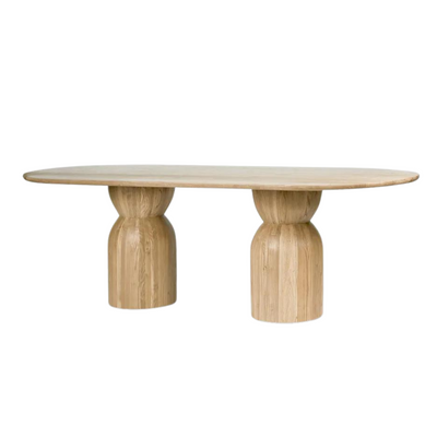 Olive Dining Table Top Oval  Natural