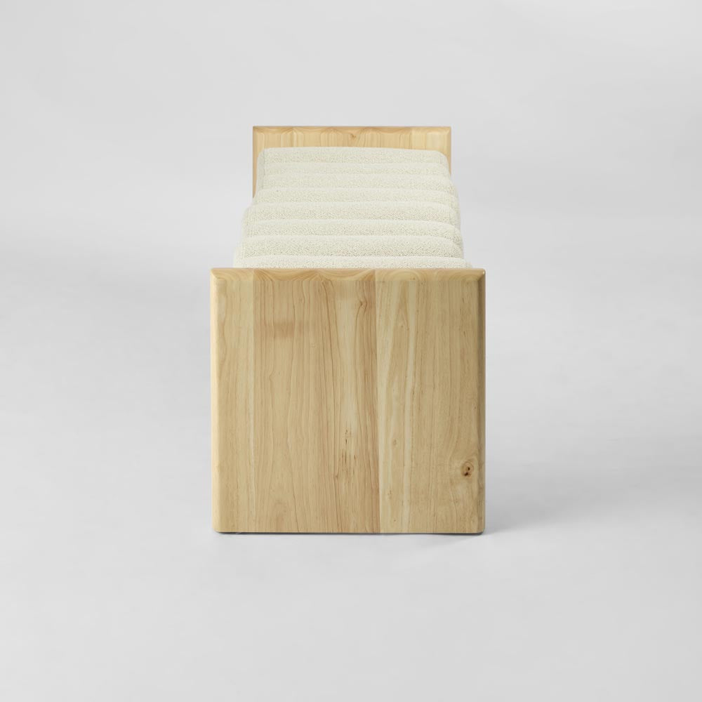 Ava Bench Seat Ivory & Natural