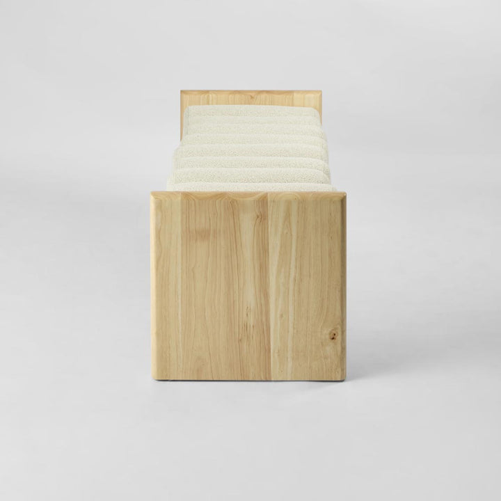 Ava Bench Seat Ivory & Natural