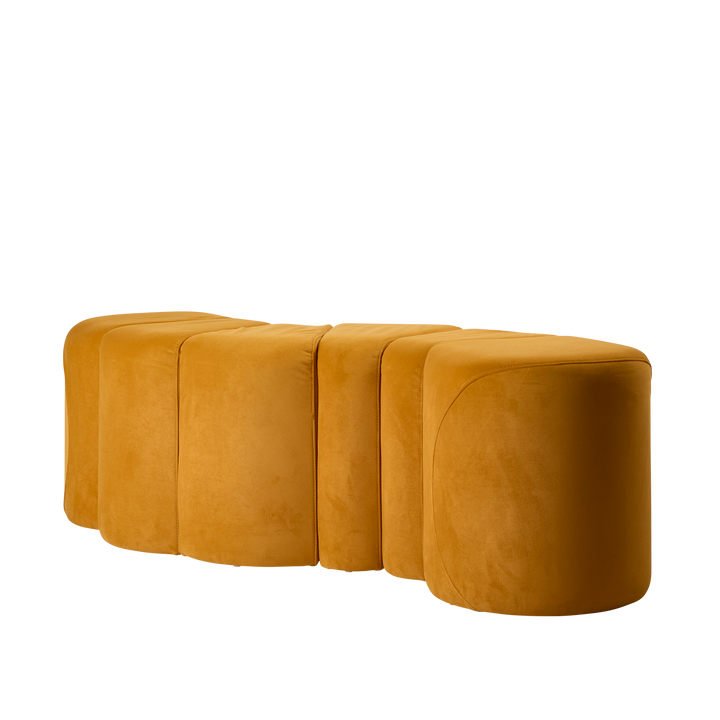 Ridge Bench Ottoman Mustard