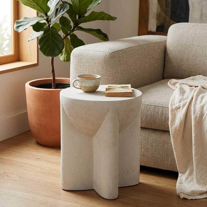 Vassili Side Table Chalk - Outdoor Undercover