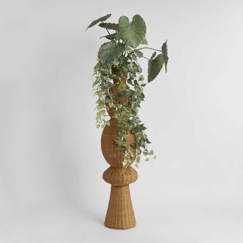 Orbiter Rattan Pedestal Planter I