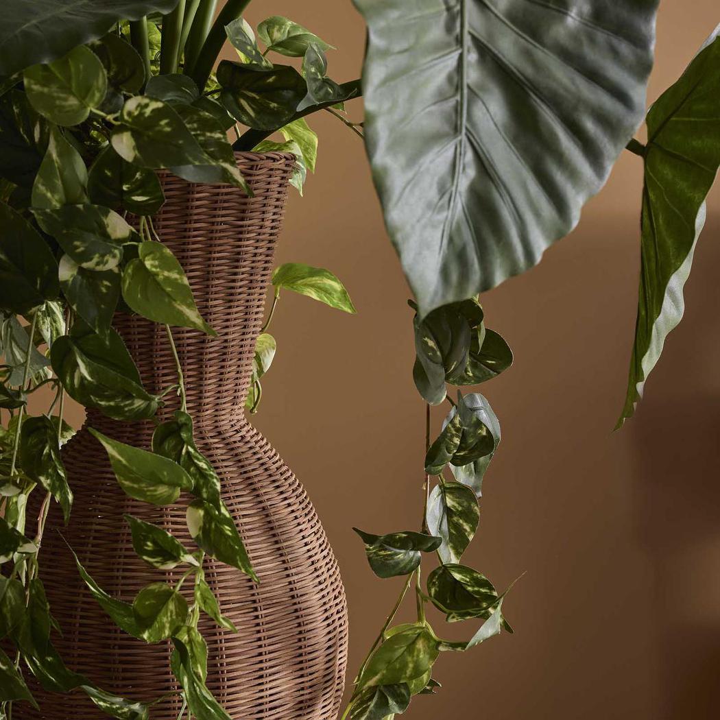 Orbiter Rattan Pedestal Planter I