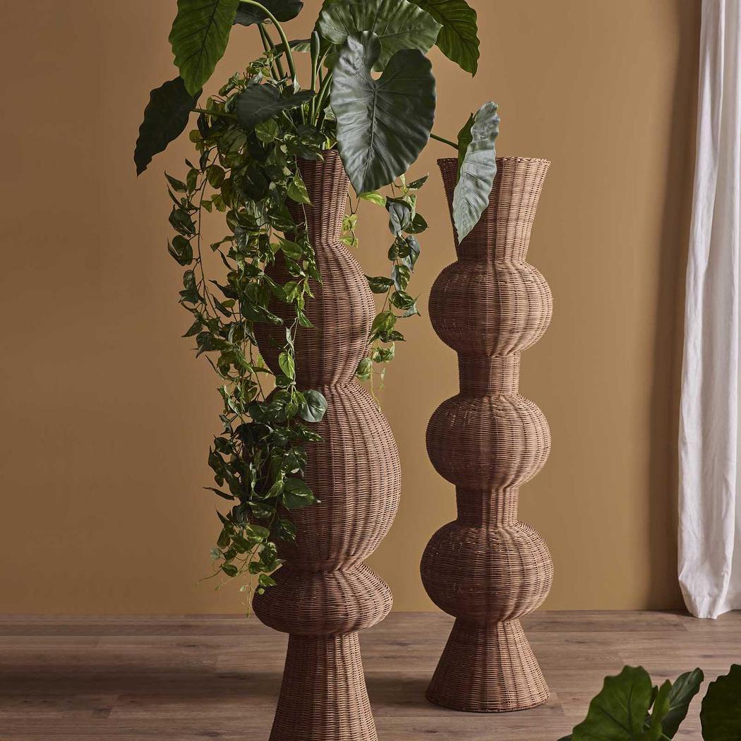 Orbiter Rattan Pedestal Planter I
